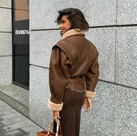 Olie - Veste en daim pour femmes