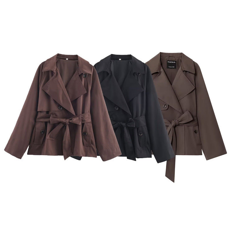 Locker sitzender kurzer Damen-Trenchcoat - Elayne