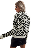 Leonor - Tierdruck-Pullover mit Rundhalsausschnit