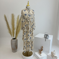 Meiko - Maxi robe imprimée avec nœud en mousseline de soie