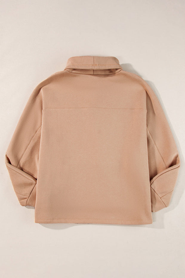 Aubrey - Rollkragen-Sweatshirt mit Kordel und Ärmeln