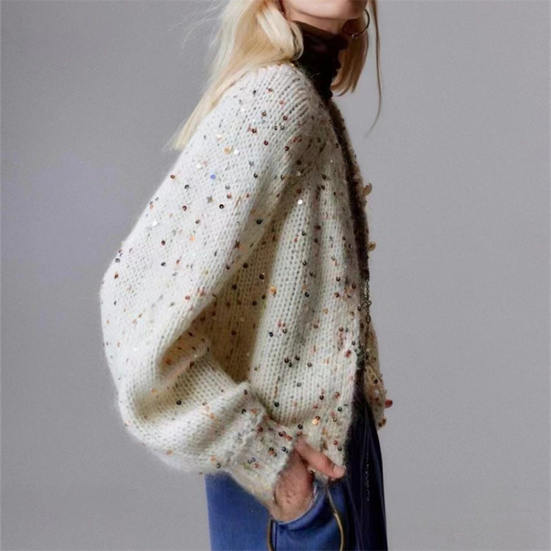 Strickjacke mit Leuchteffekt für Frauen - Naelis