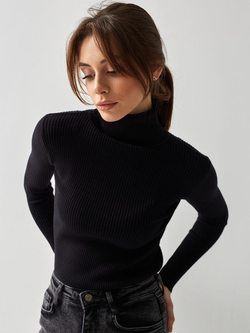 Langärmeliger Rollkragenpullover für Damen – Inga