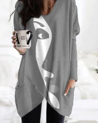 Blouse à manches longues imprimé