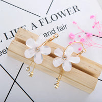 Boucles d'oreilles fleurs lilas