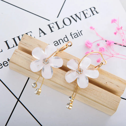 Boucles d'oreilles fleurs lilas