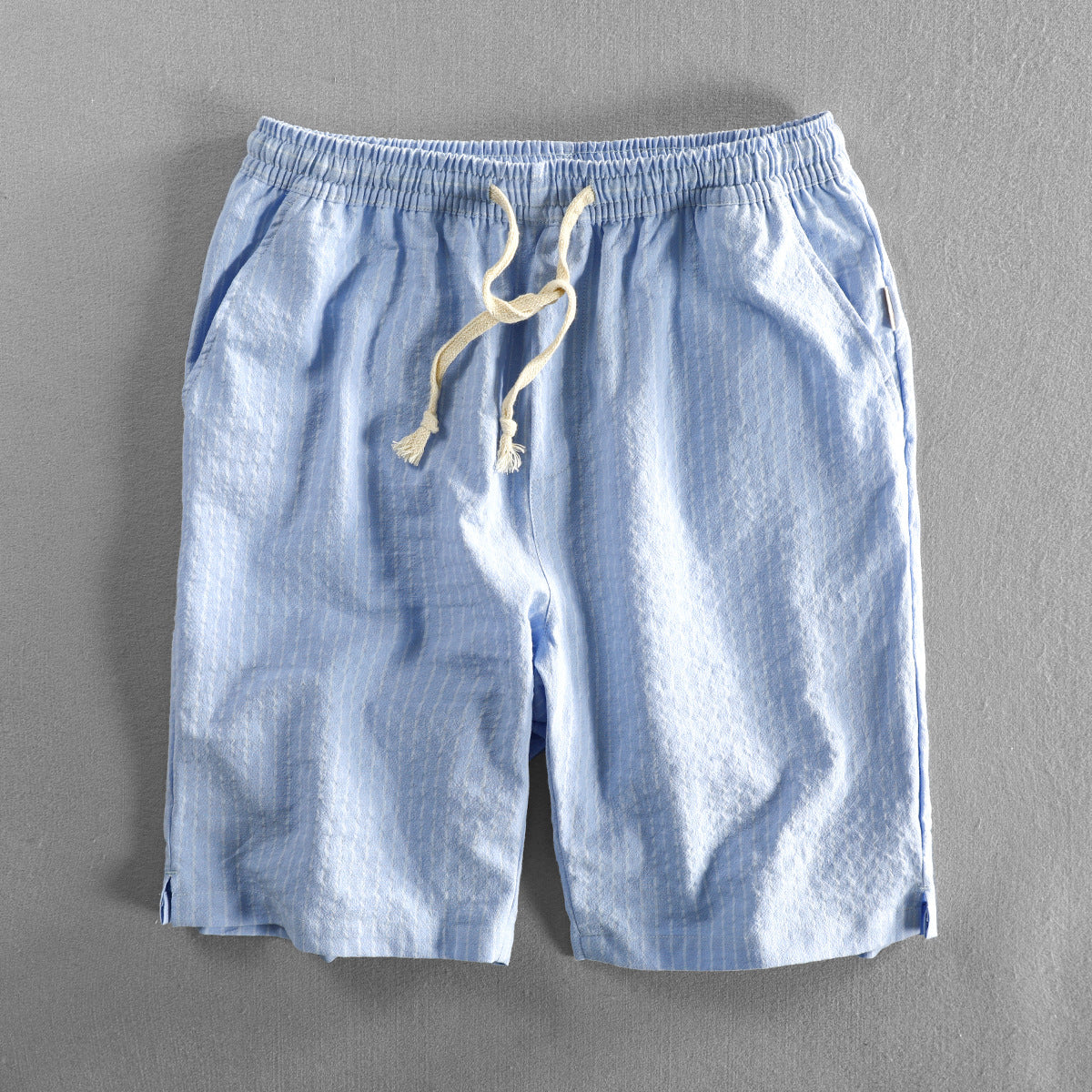 Vertikal gestreifte Herren Shorts mit Kordelzug - Lecce