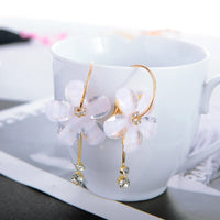Boucles d'oreilles fleurs lilas