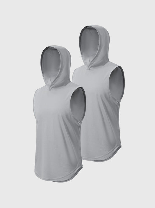 T-shirt sans manches à capuche