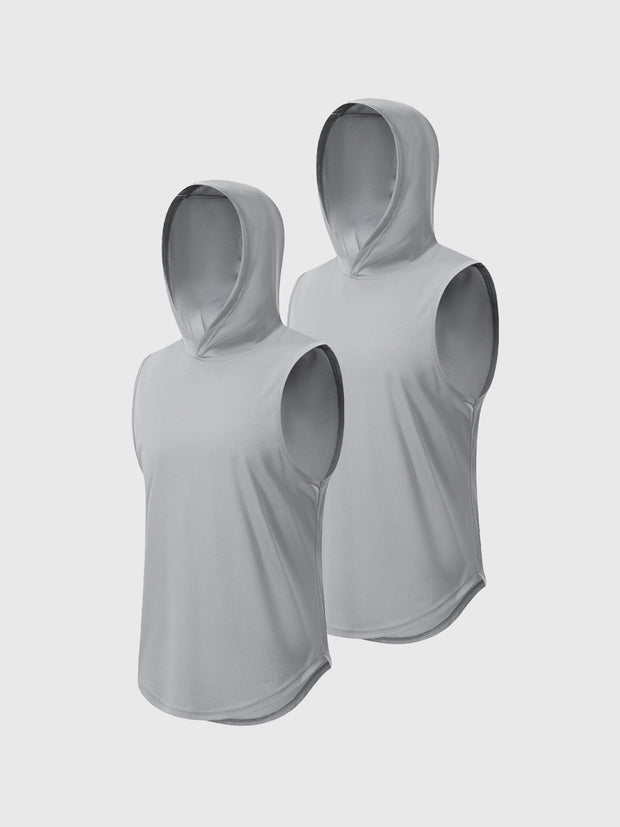 T-shirt sans manches à capuche