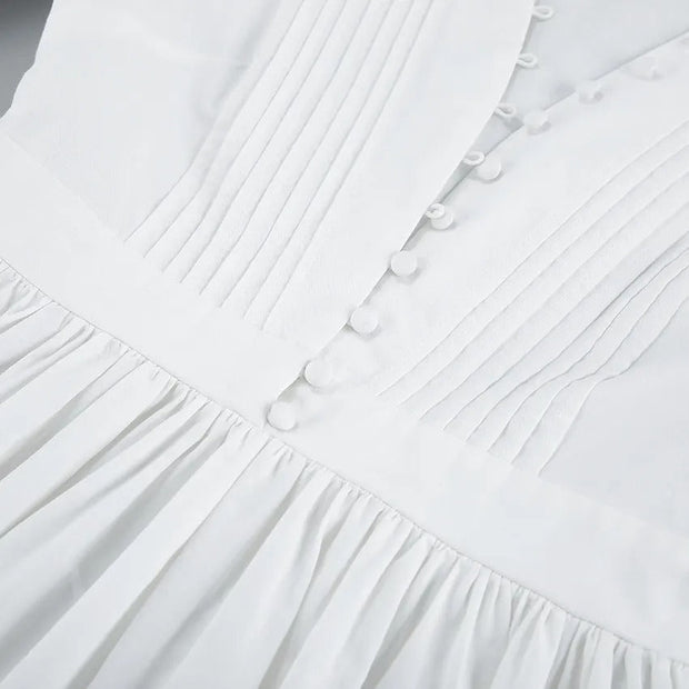 Kurzes Damenkleid mit Zierknöpfen - Mirella