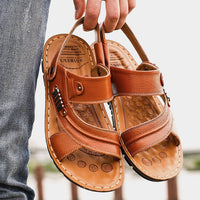 Sandales pour hommes en cuir véritable avec design ergonomique et respirant - Martín
