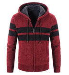 Herrenstrickjacke mit Kapuze und Thermofutter - Tobias