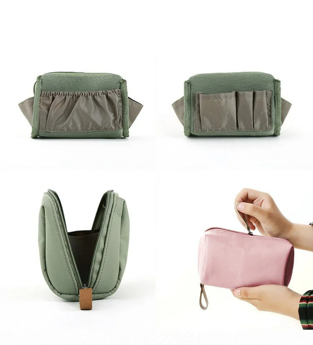 GraceGlam - Trousse de toilette à double fermeture éclair