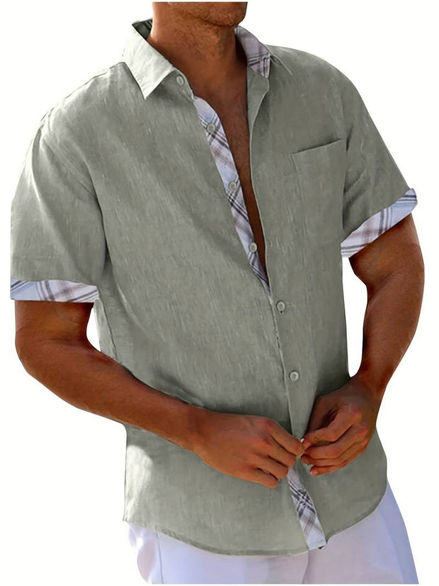 Michael - Chemise traditionnelle élégante avec impression graphique à carreaux