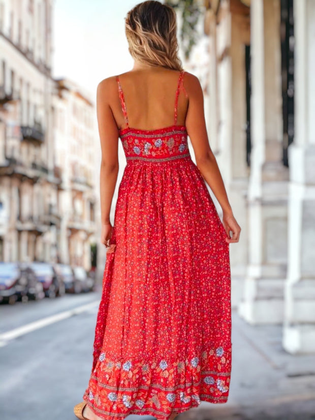 Nyra - Robe d'été bohème avec décolleté en V