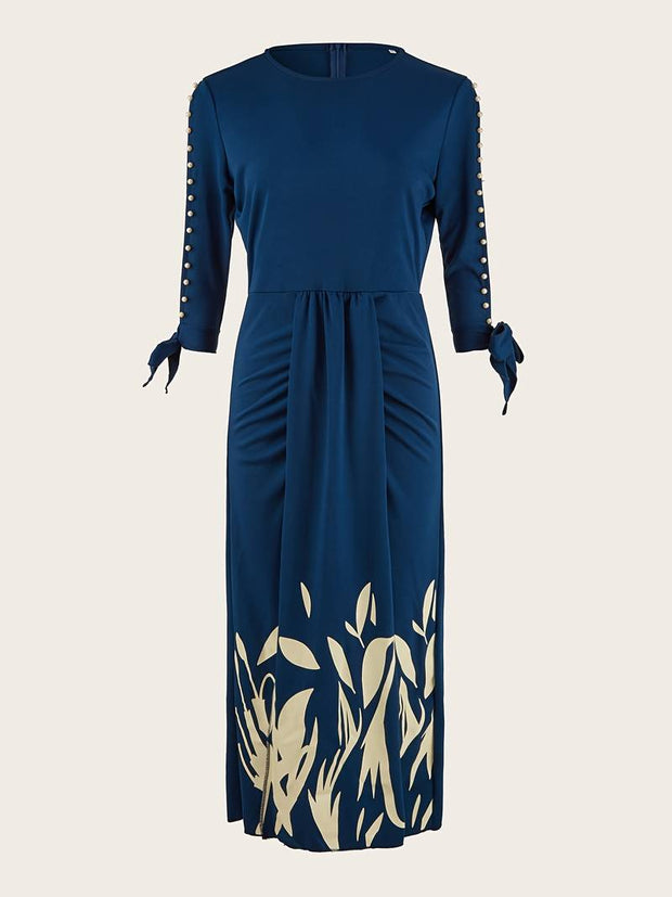 Godiva - Elegant Dress With Beaded Sleeves