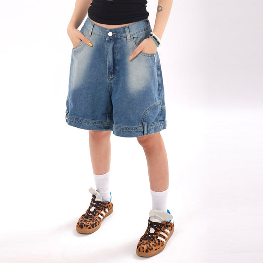 Short en denim pour femme au design urbain surdimensionné - Renata