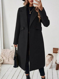 Manteau croisé en laine structurée pour femme - Aurenne