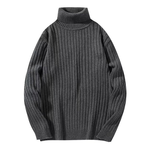 Herren-Rippstrick-Rollkragenpullover - Darel