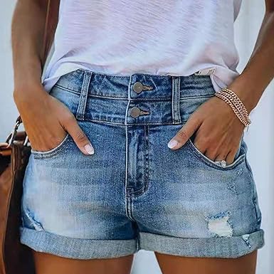 Clio - Short en denim déchiré