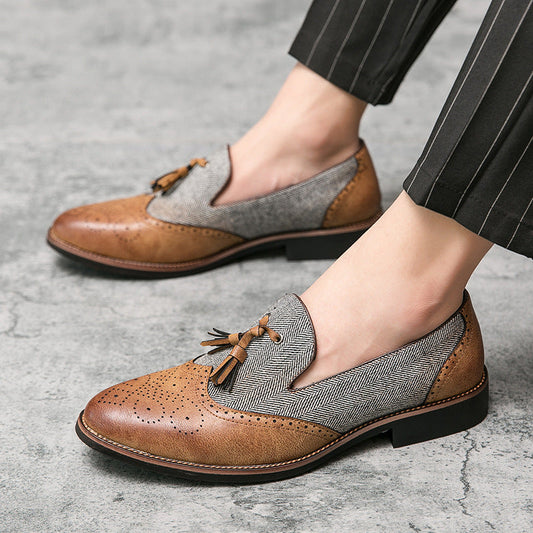 Mocassins homme cuir textile casual - Henrik