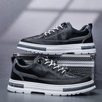 Herren Sneaker aus Kunstleder mit hoher Sohle - Bruno