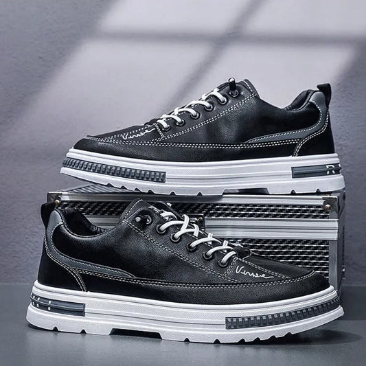Herren Sneaker aus Kunstleder mit hoher Sohle - Bruno