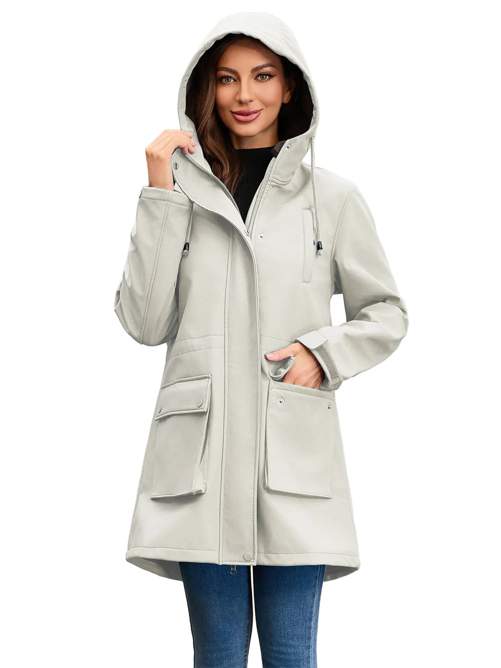 Wasserdichte Damen-Softshelljacke mit Kapuze - Elina