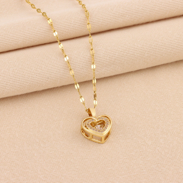 Collier double cœur femme - Liora