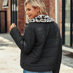 Damenjacke mit bedrucktem Kragen und Steppmuster - Énavel