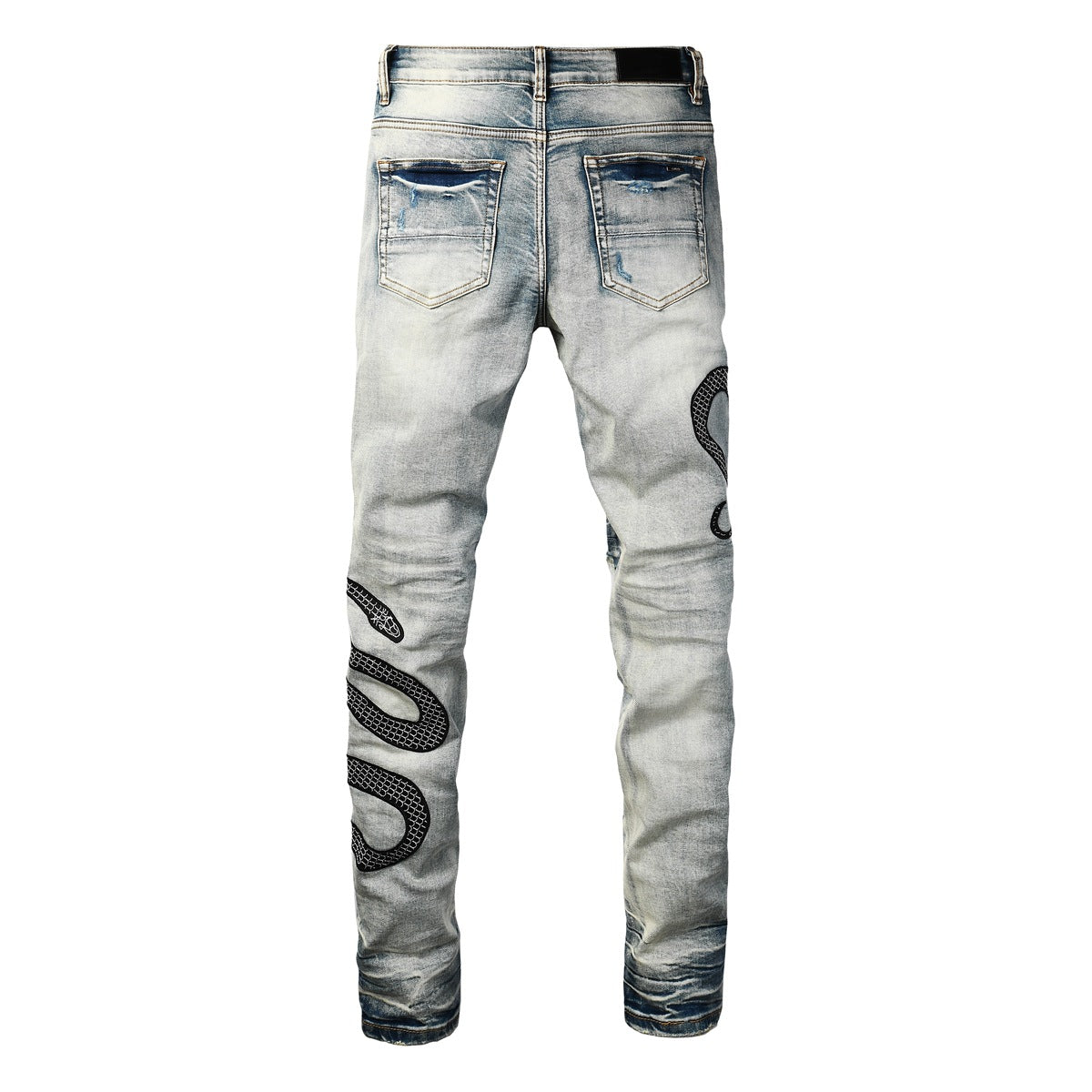 Skinny-Jeans mit Schlangenmuster - Eldric