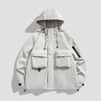 Winddichte Cargo Jacke mit Kapuze - Lukas