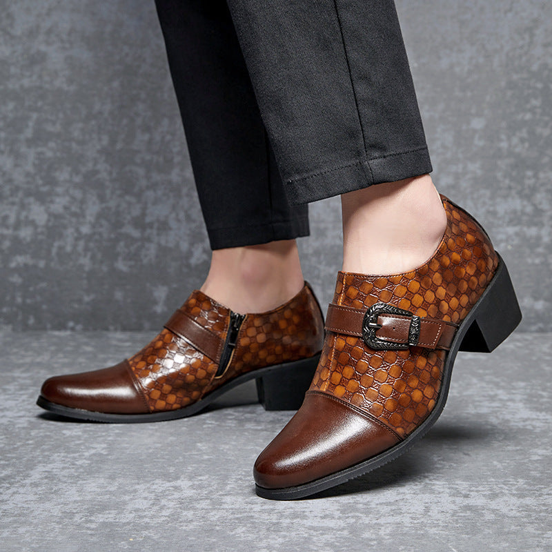Herrenschuhe mit seitlichem Reißverschluss und Schnalle - Mirex