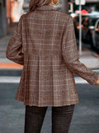 Gilda - Blazer mit geknöpftem Reverskragen aus Plaid