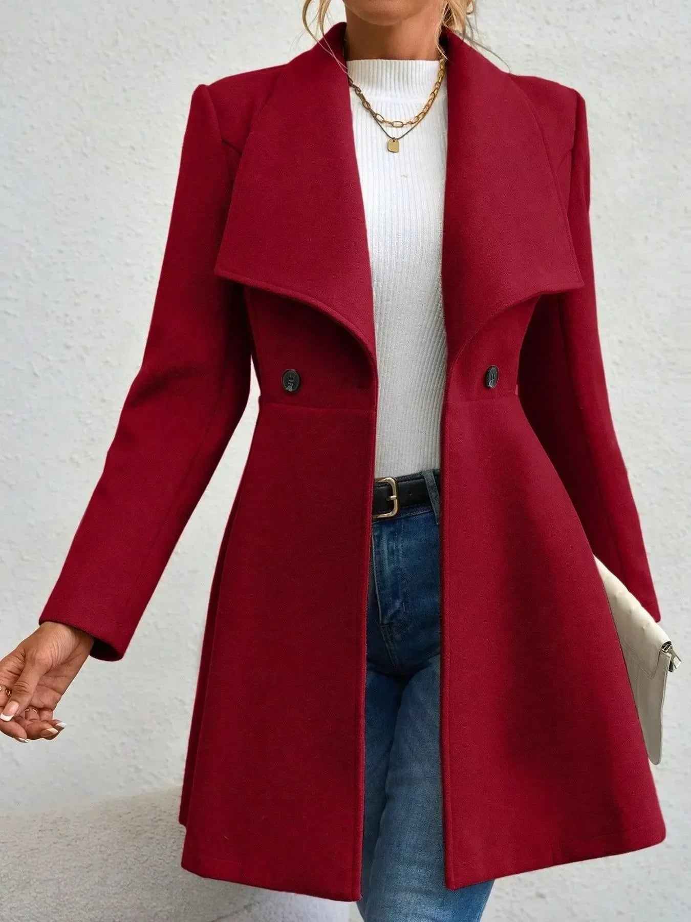 Eleganter langer Damenmantel - Evarine