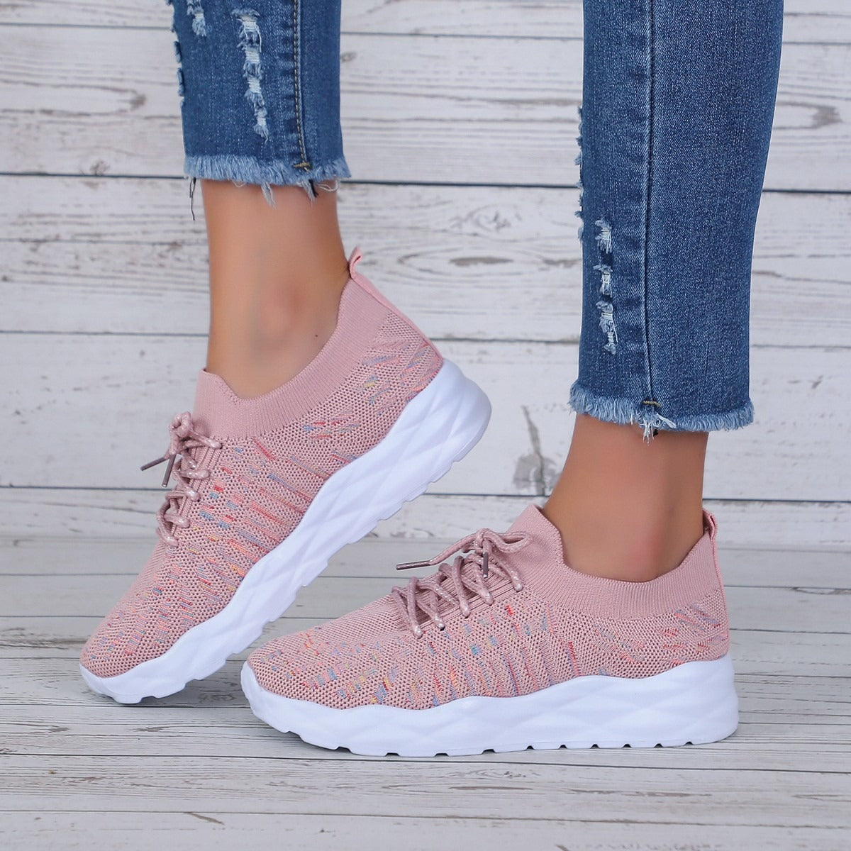 Atmungsaktive Damen-Turnschuhe aus Stoff mit sportlicher Sohle - Eloísa