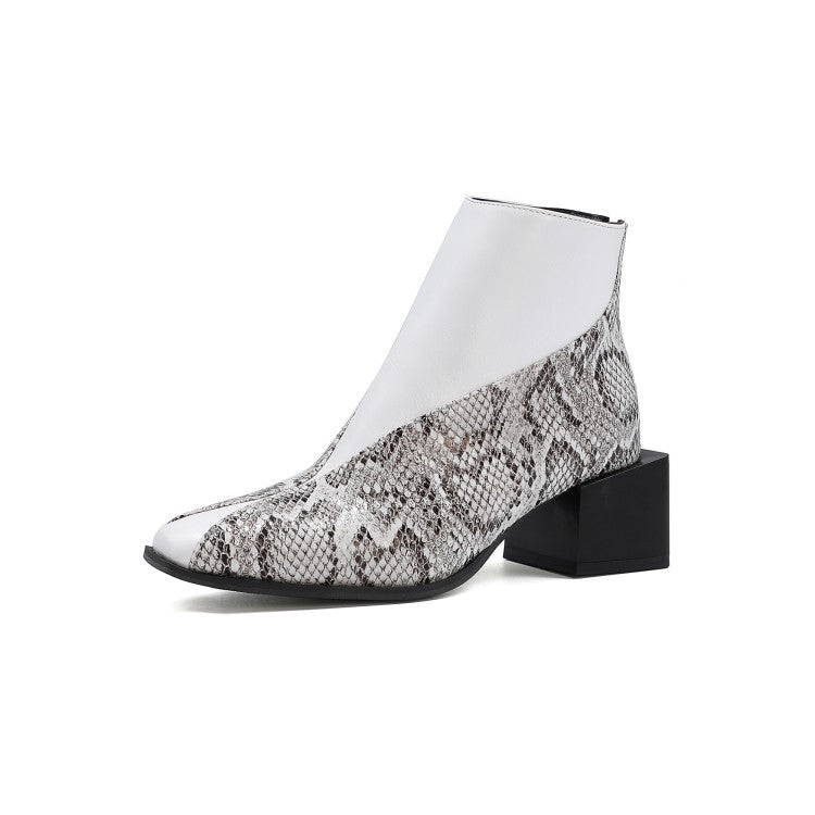 Modische Damenstiefeletten mit Druck - Avril