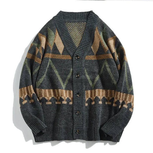 Strickcardigan mit geometrischem Muster – Alden