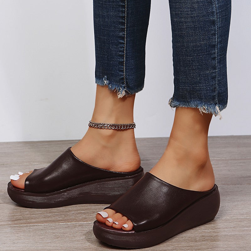 Offene Plateausandalen für Frauen - Clarissa