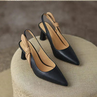 Nora - Chaussures noires stylées avec noeud