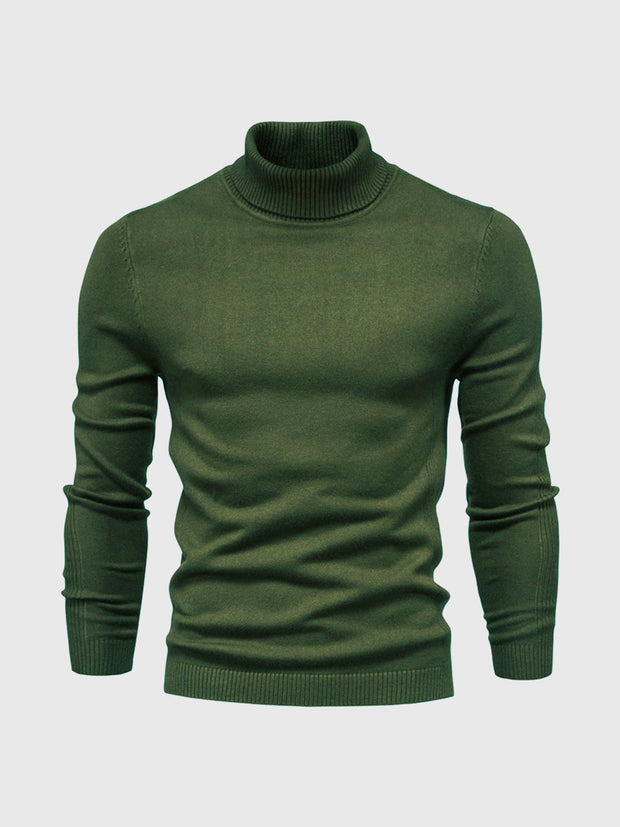 Pull à col roulé pour hommes, lavable