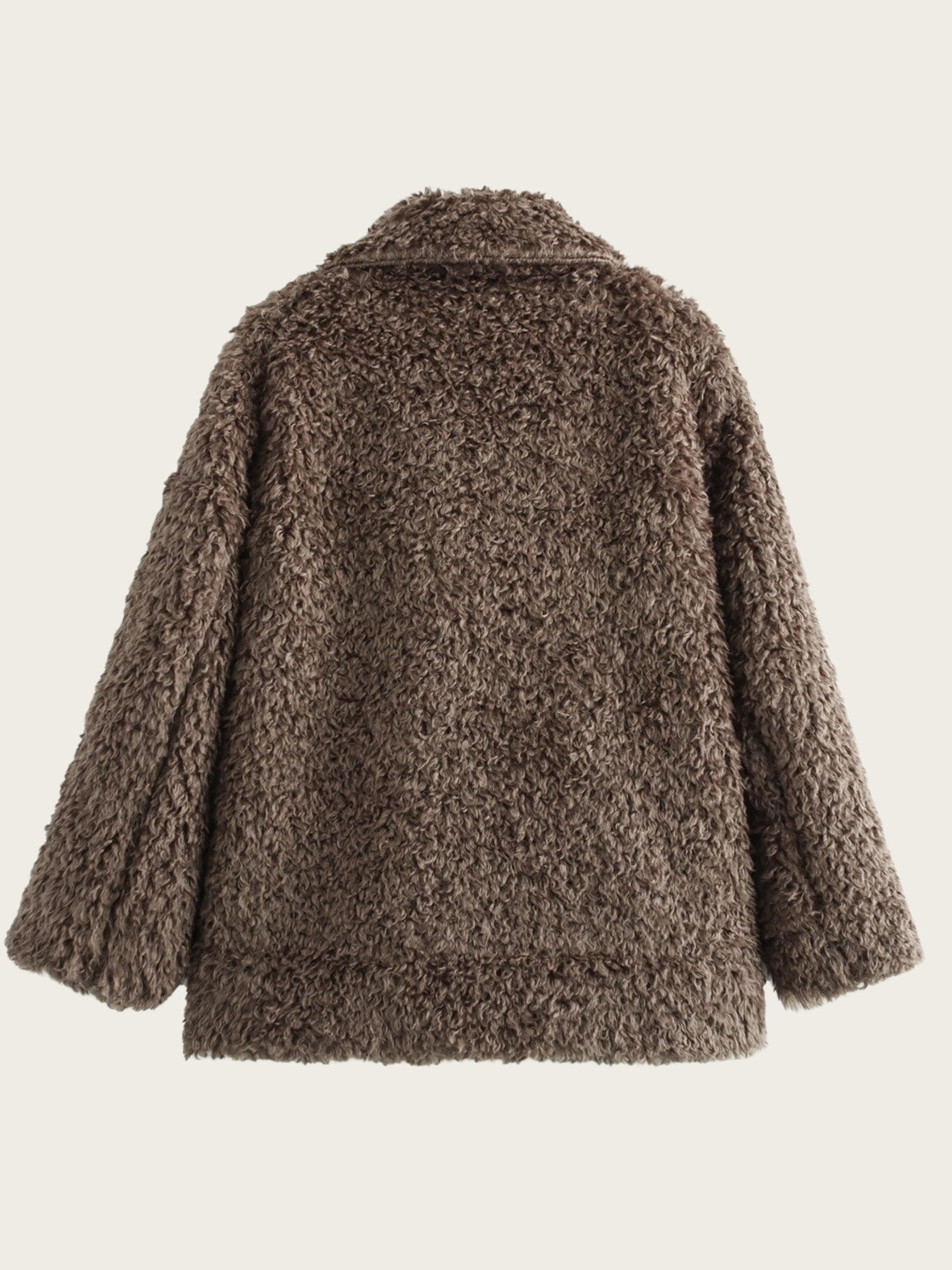 Damen Fleecemantel mit breitem Revers - Daria