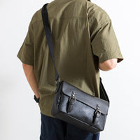 Sac à bandoulière en cuir synthétique pour homme avec boucles vintage - Matthew
