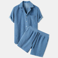 Ensemble chemise et short en jacquard cubain