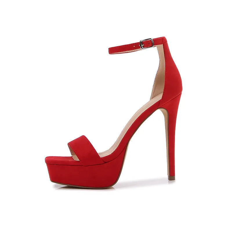 Damenschuhe mit Plateau und Knöchelriemen - Cyrielle