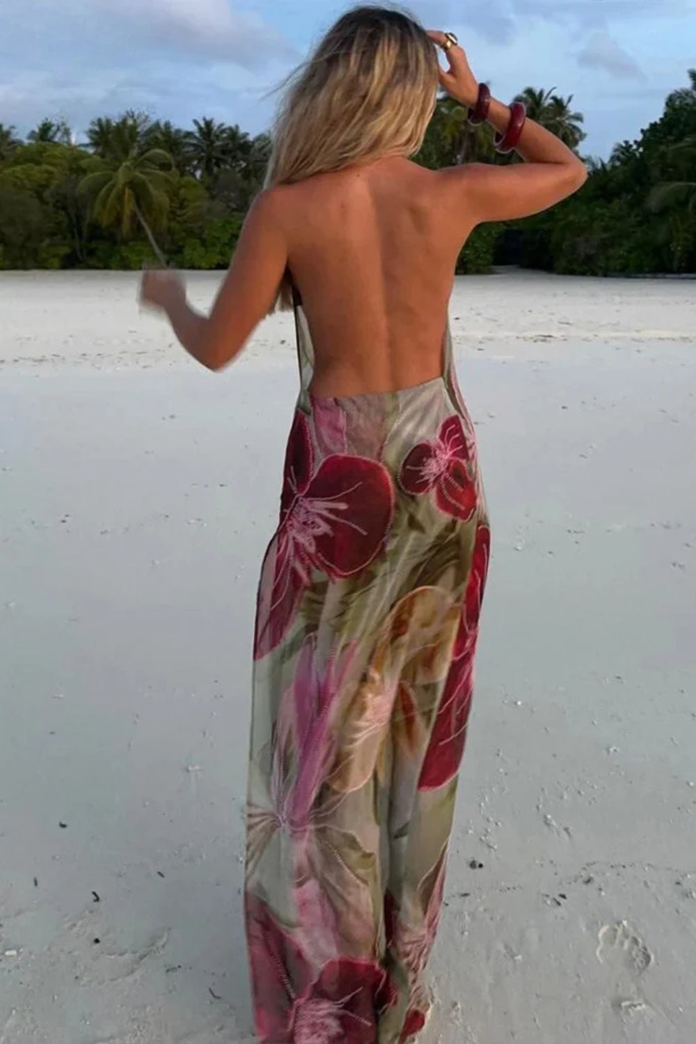 Damen Maxikleid mit dünnen Trägern - Samantha