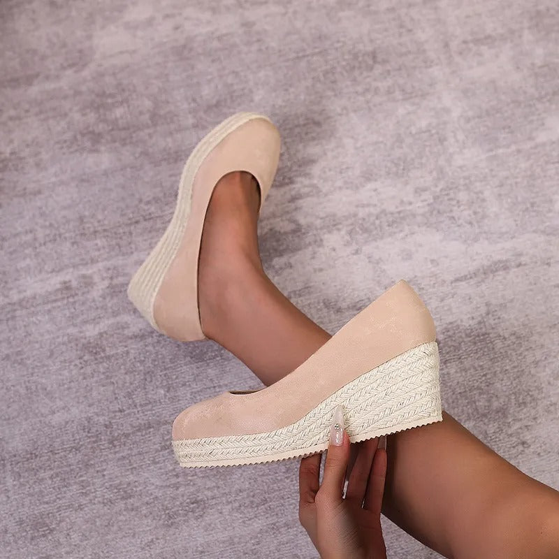 Damen Plateauschuhe mit geflochtener Sohle im Espadrille-Stil - Élodie
