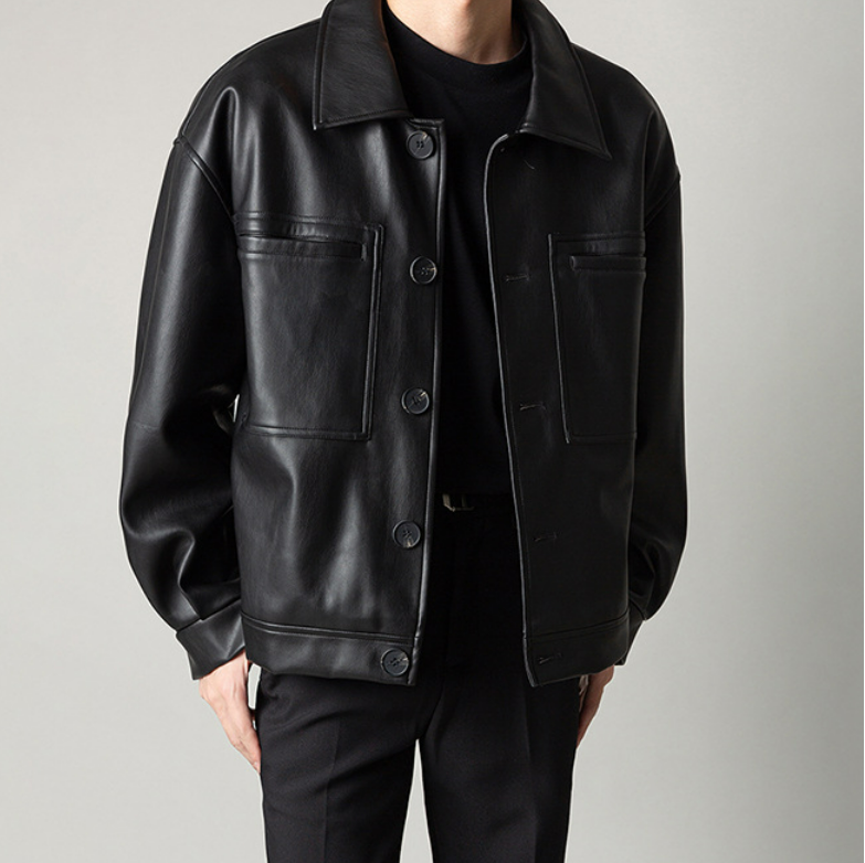 Jacke mit Knopfverschluss und Fronttaschen - Orvex