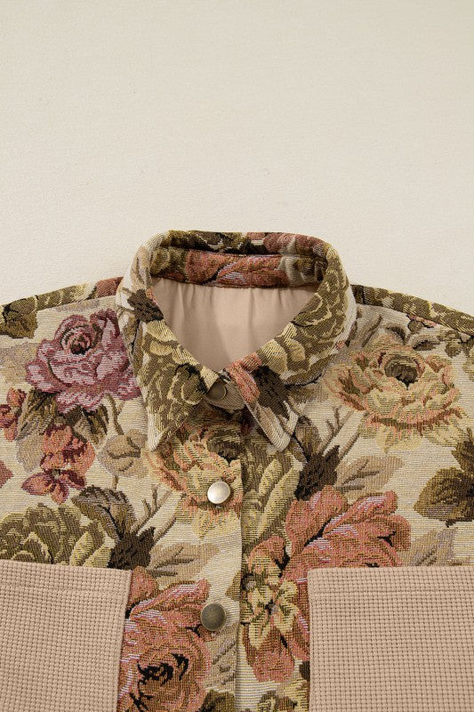 Damen-Strickjacke mit Blumenmuster - Olyane